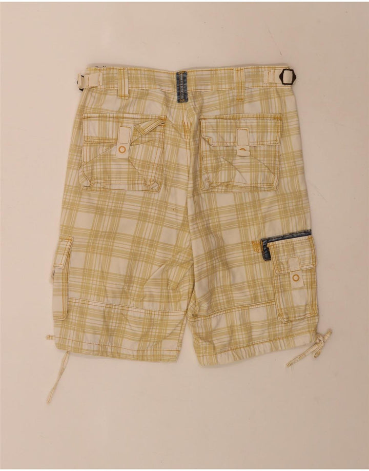 Vintage Mens Regular Cargo Shorts IT 48 Medium W34 Beige Plaid