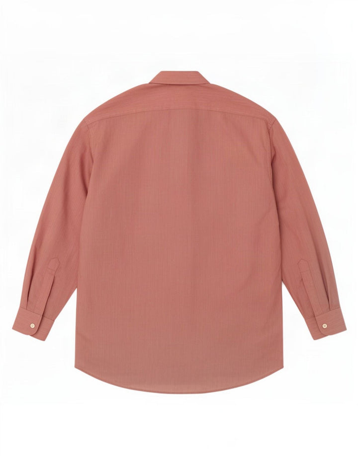Pierre Cardin Mens Shirt Size 41 Medium Pink Polyester