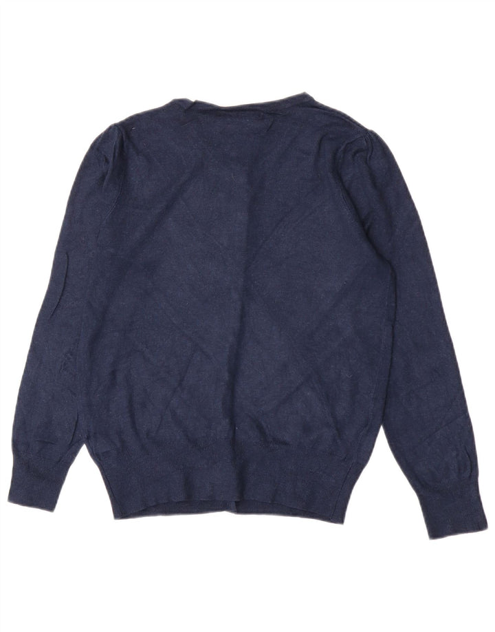 Marks & Spencer Womens Cardigan Sweater UK 12 Medium Navy Blue Viscose