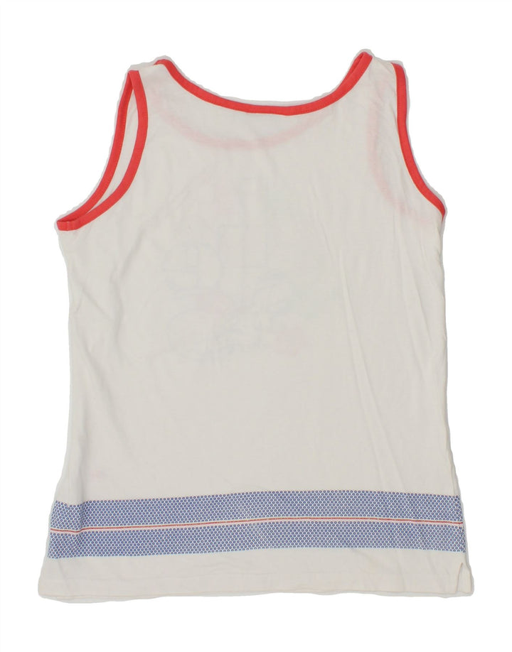 ELLESSE Girls Graphic Vest Top 9-10 Years White Cotton Vintage Ellesse and Second-Hand Ellesse from Messina Hembry 