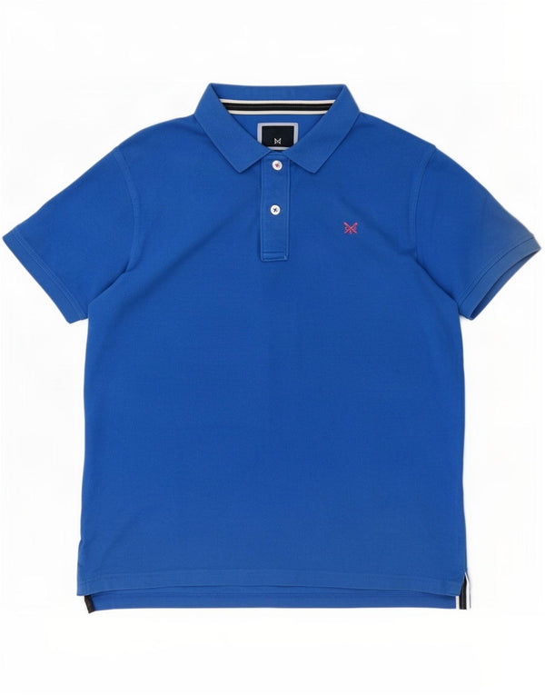 Crew Clothing Mens Polo Shirt Large Blue Cotton