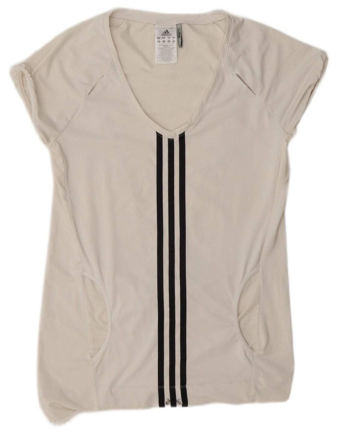 Adidas Womens Clima 365 T-Shirt Top UK 10 Small White Polyester