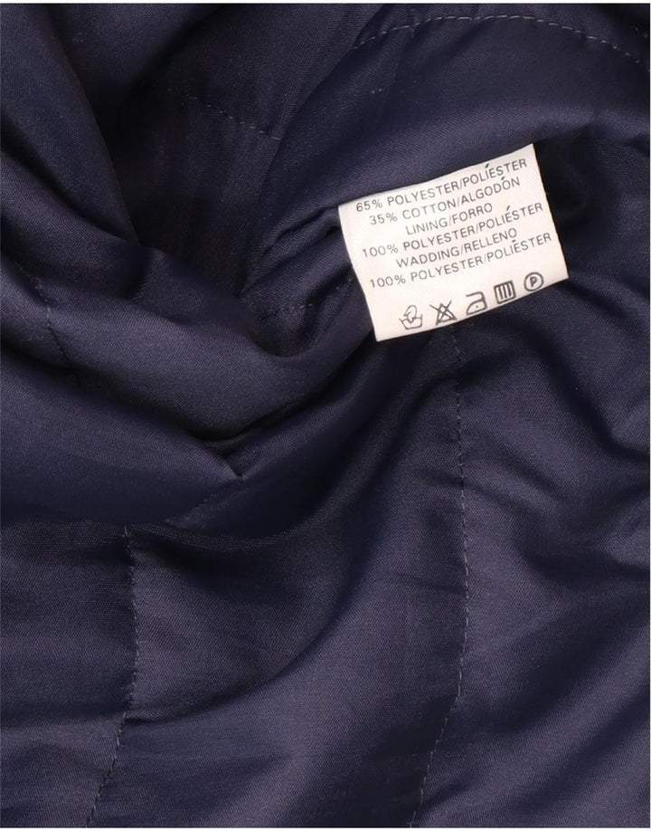 Dannimac Womens Overcoat UK 18 XL Navy Blue Polyester Classic