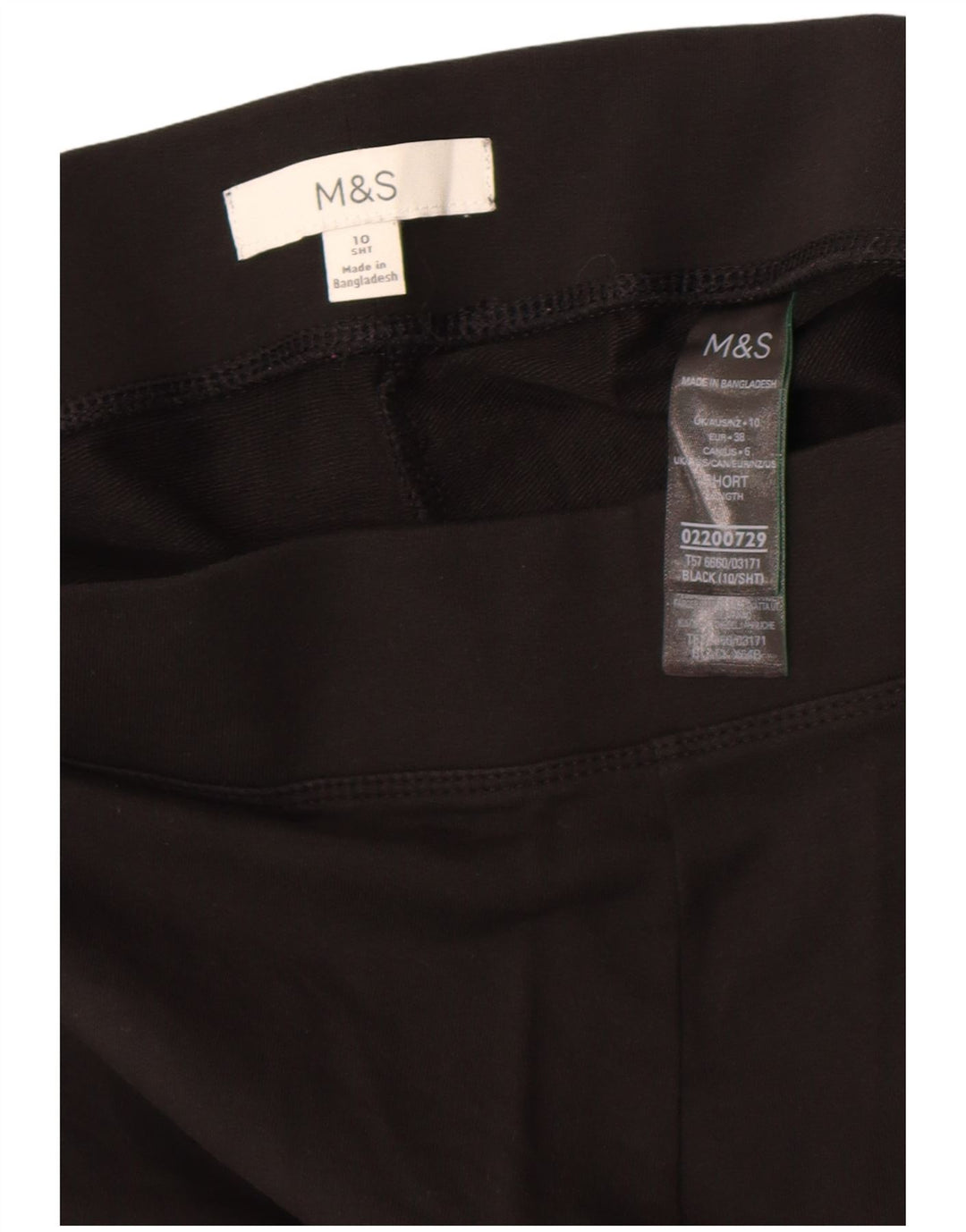 Marks & Spencer Womens Tracksuit Trousers UK 10 Small Black Cotton