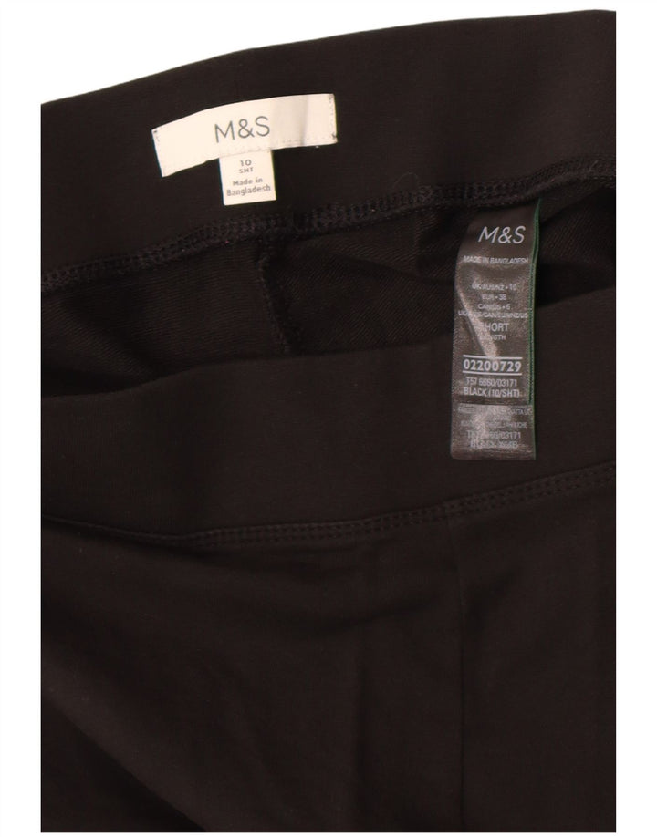 Marks & Spencer Womens Tracksuit Trousers UK 10 Small Black Cotton