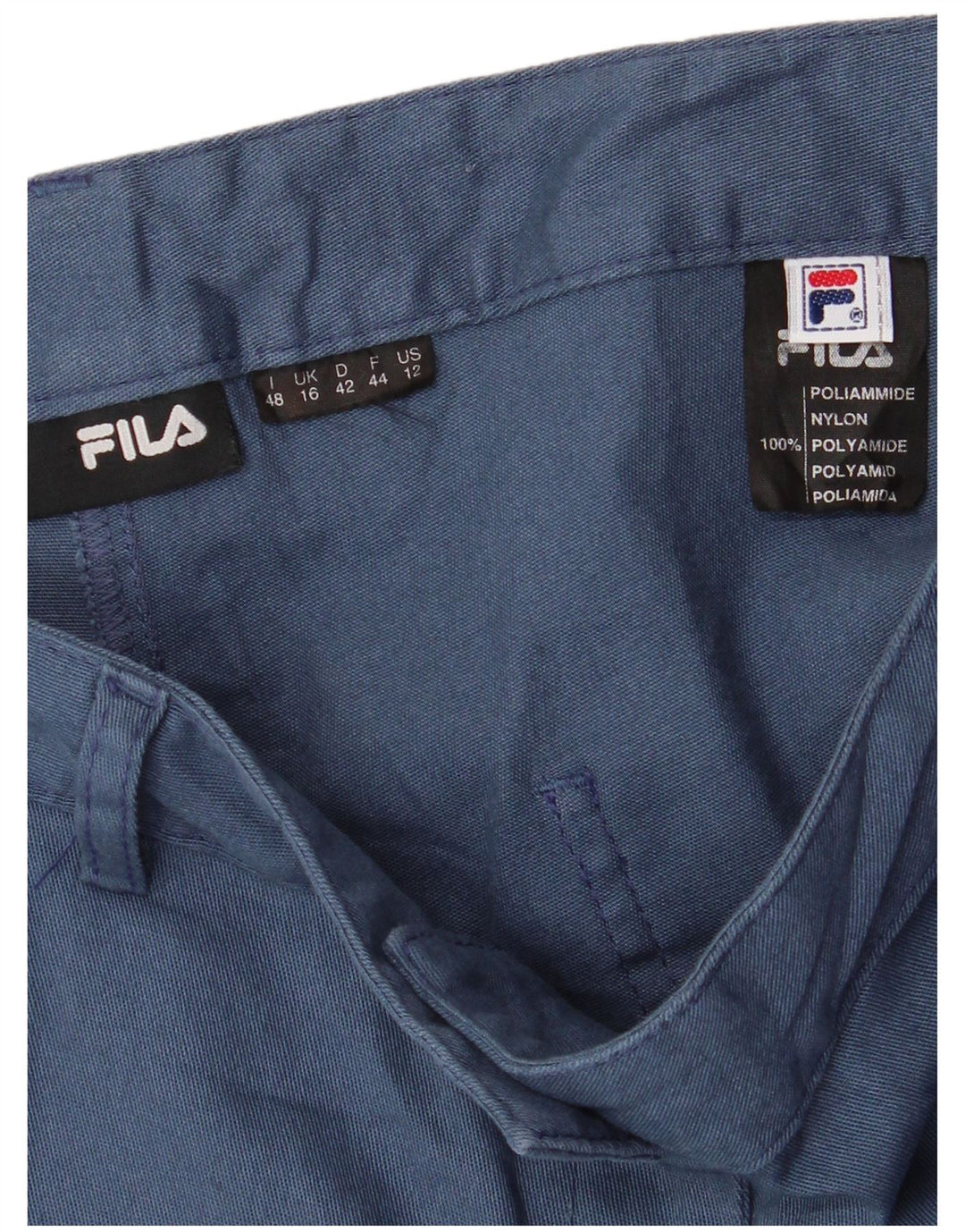 Fila Womens Capri Trousers UK 16 Large W36 L17 Navy Blue Polyamide