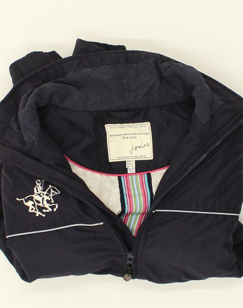 JOULES Womens Graphic Tracksuit Top Jacket UK 12 Medium  Navy Blue | Vintage Joules | Thrift | Second-Hand Joules | Used Clothing | Messina Hembry 