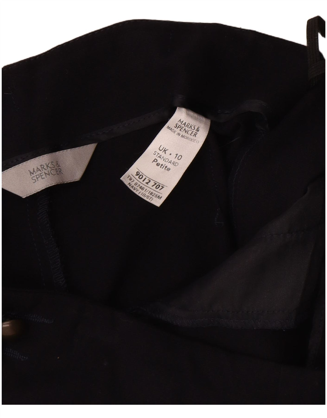 Marks & Spencer Womens Bermuda Shorts UK 10 Small W30  Navy Blue Polyester