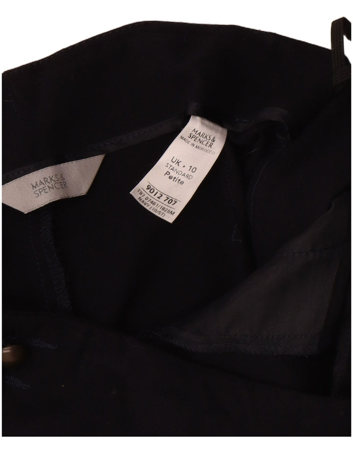 Marks & Spencer Womens Bermuda Shorts UK 10 Small W30  Navy Blue Polyester