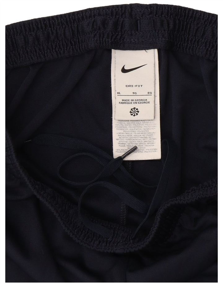 Nike Mens Dri Fit Tracksuit Trousers XL  Navy Blue Colourblock Polyester