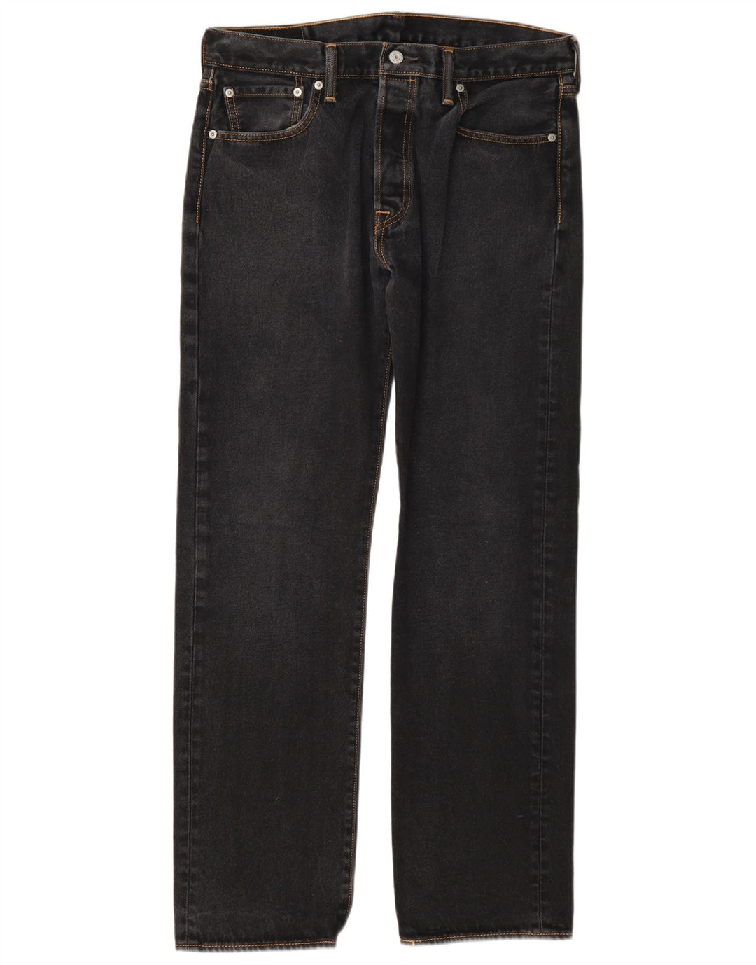 Levi's Mens 501 Straight Jeans 34 L34 Grey Cotton