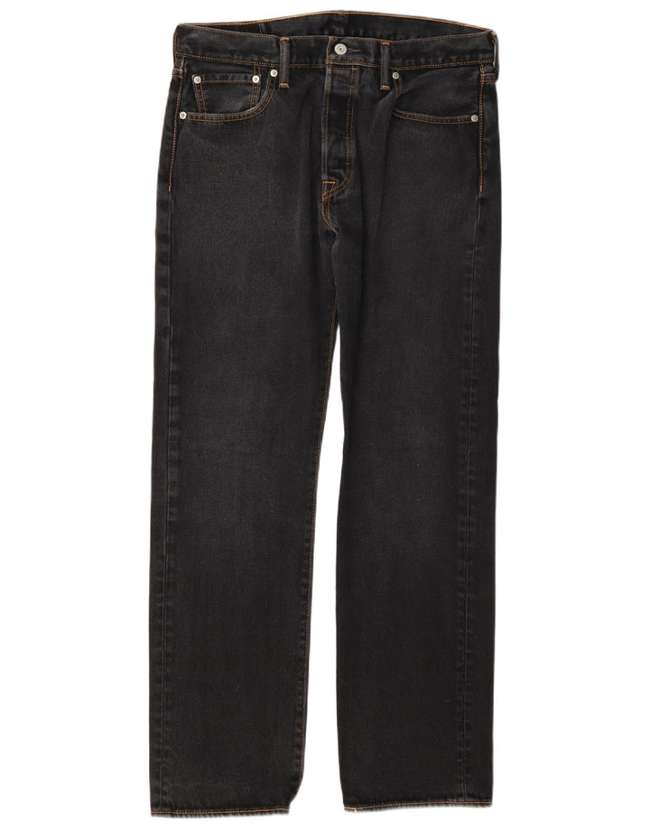 Levi's Mens 501 Straight Jeans 34 L34 Grey Cotton