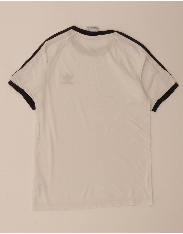 Adidas Mens T-Shirt Top Small White Cotton