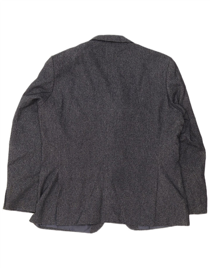 Marks & Spencer Mens 2 Button Blazer Jacket UK 46 XL Navy Blue Wool