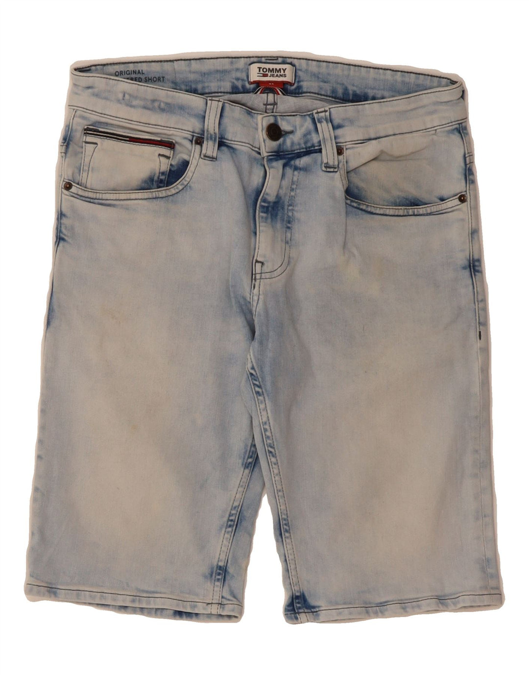 TOMMY HILFIGER Mens Denim Shorts W31 Medium Blue Cotton Vintage Tommy Hilfiger and Second-Hand Tommy Hilfiger from Messina Hembry 