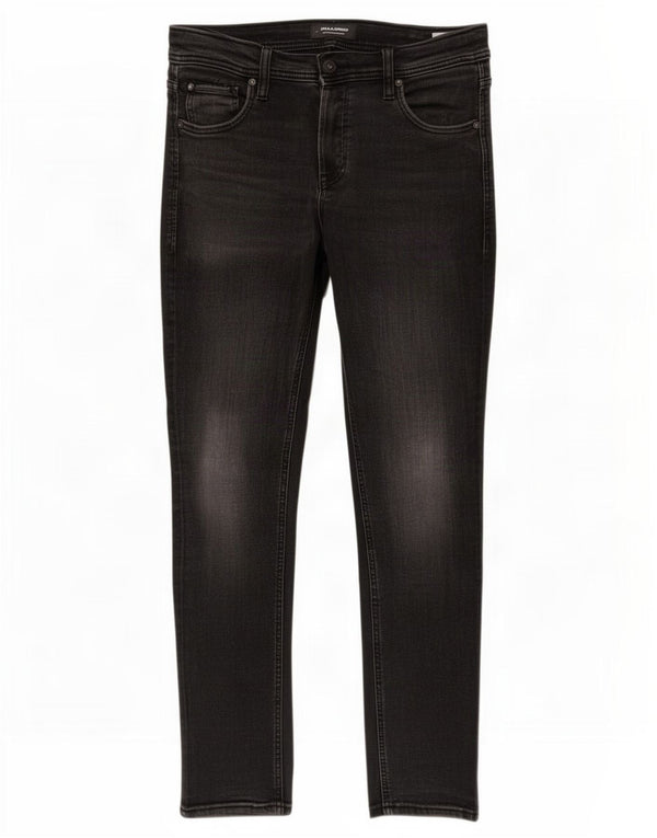 Jack & Jones Mens GLENN Slim Jeans W34 L32 Black Cotton