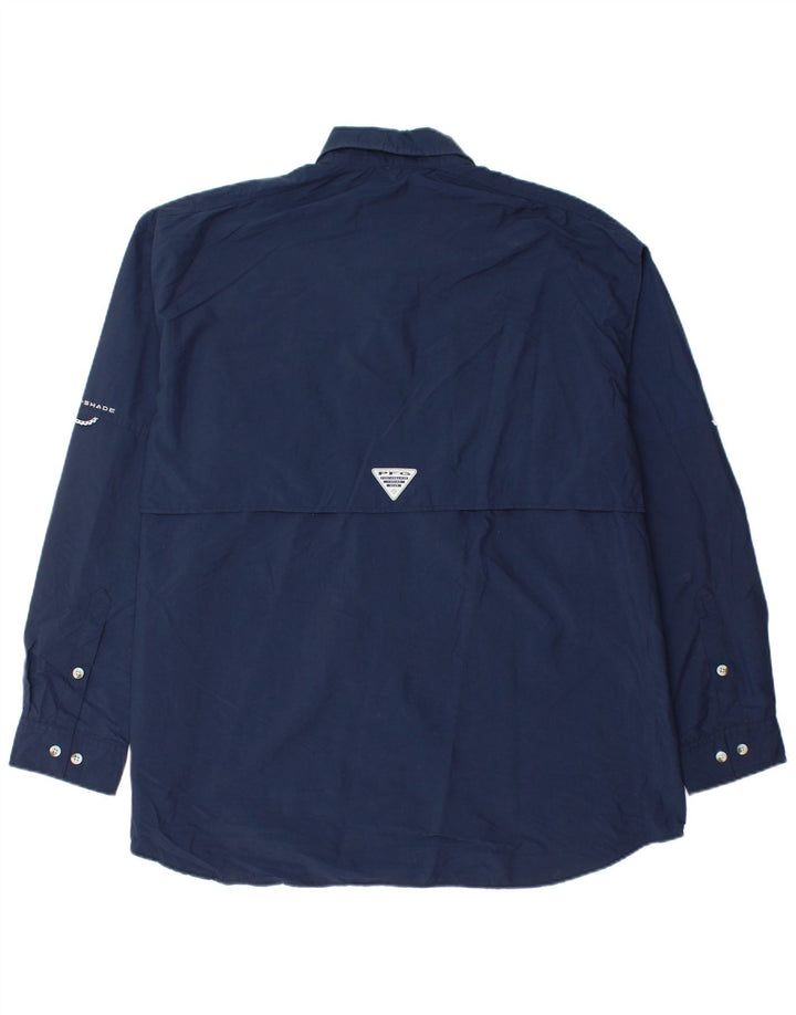 Columbia Mens Shirt XL Navy Blue Nylon