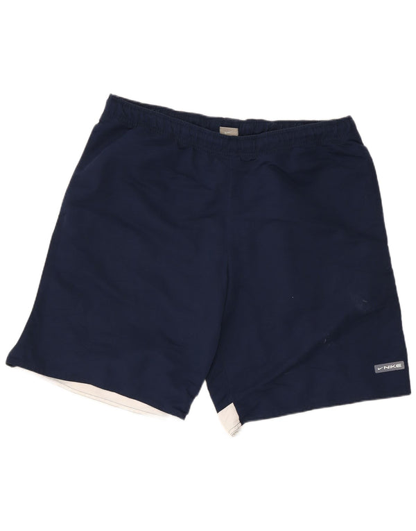 Nike Mens Sport Shorts XL Navy Blue Colourblock Polyester