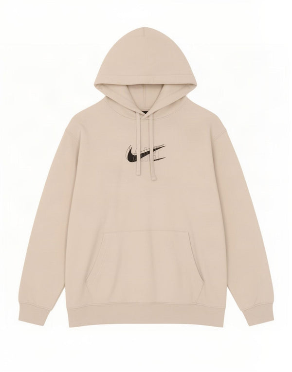 Nike Mens Graphic Hoodie Jumper XL Beige Cotton
