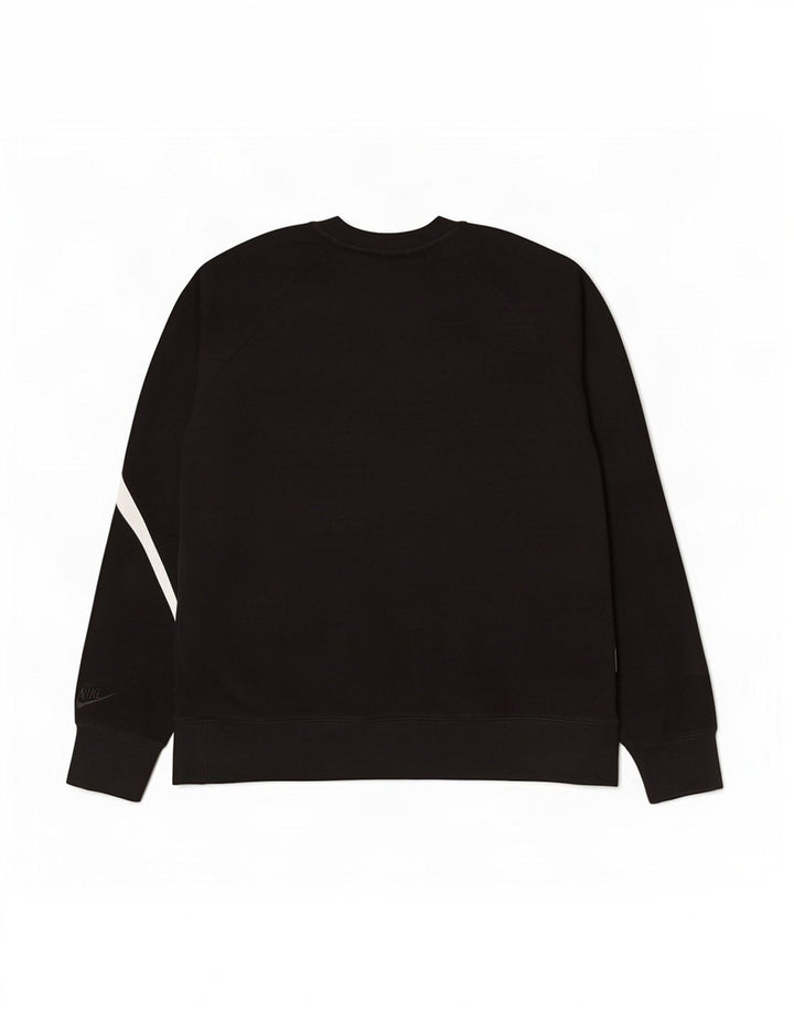 Nike Mens Graphic Sweatshirt Jumper Medium Black Cotton