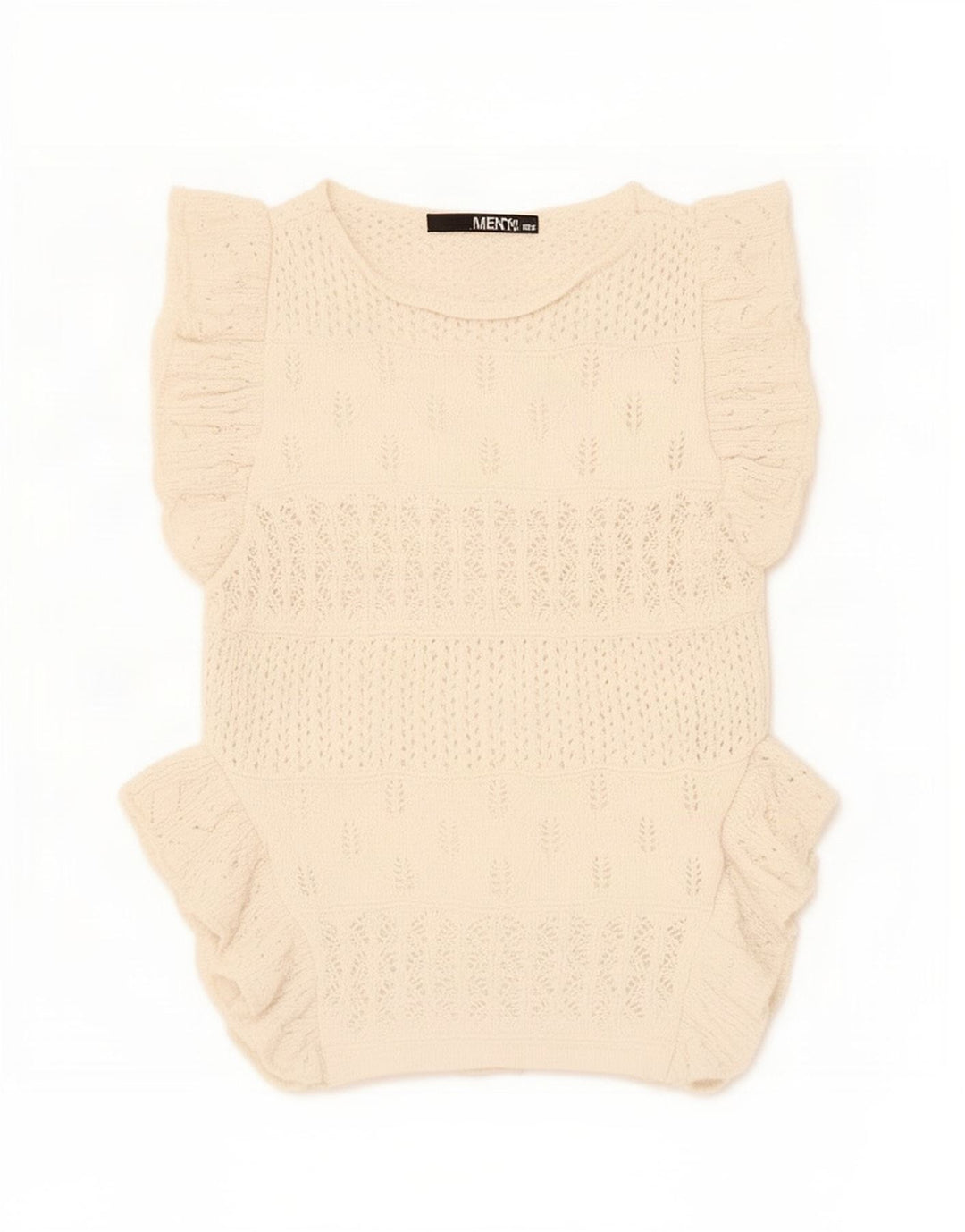 Zara Womens Crop Vest Tank Top UK 8 Small Beige Polyester