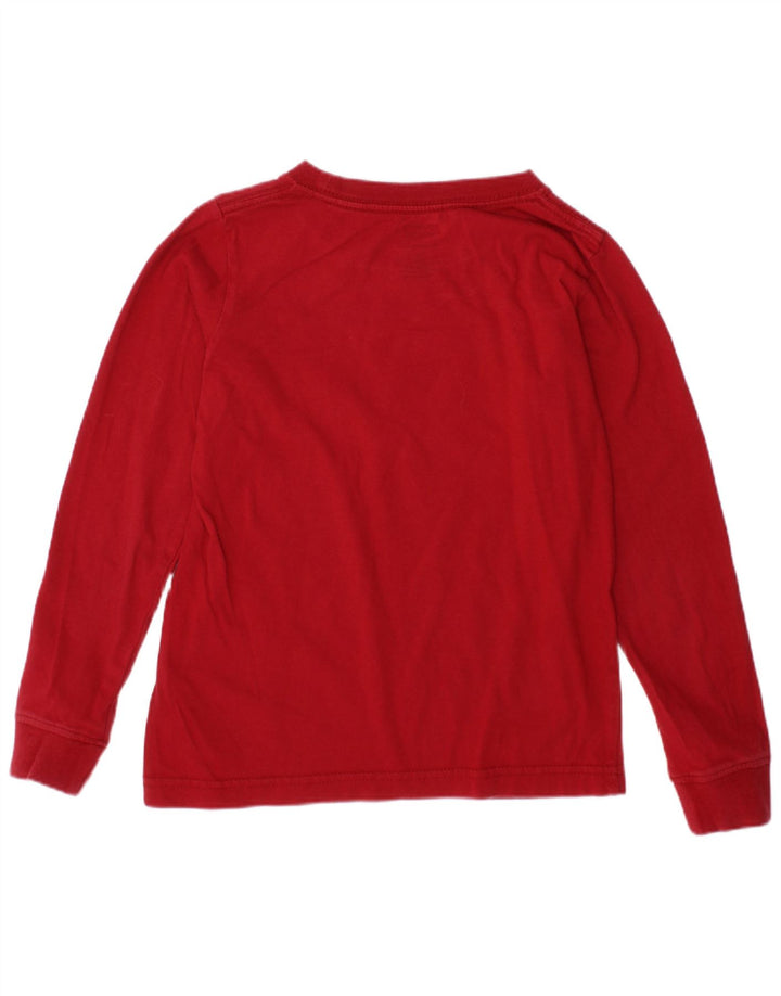 LEVI'S Girls Graphic Top Long Sleeve 4-5 Years Red