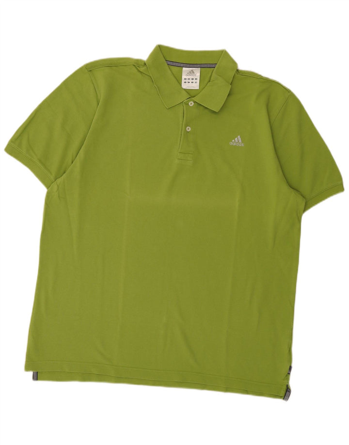 Adidas Mens Polo Shirt XL Green Cotton