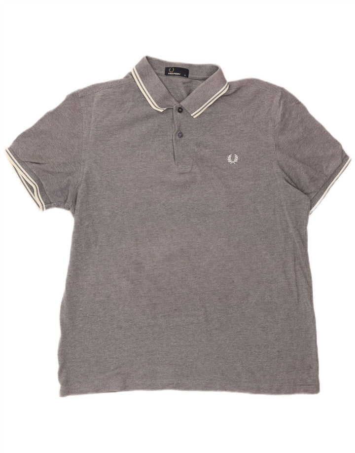 Fred Perry Mens Polo Shirt XL Grey Cotton