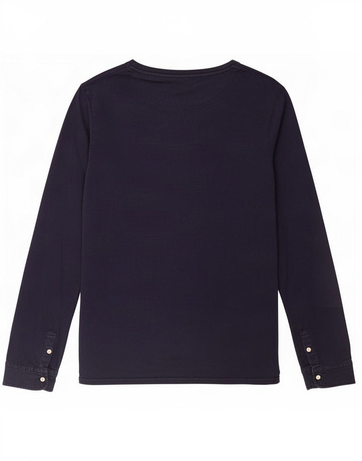 Scotch & Soda Mens Top Long Sleeve Large Navy Blue Cotton