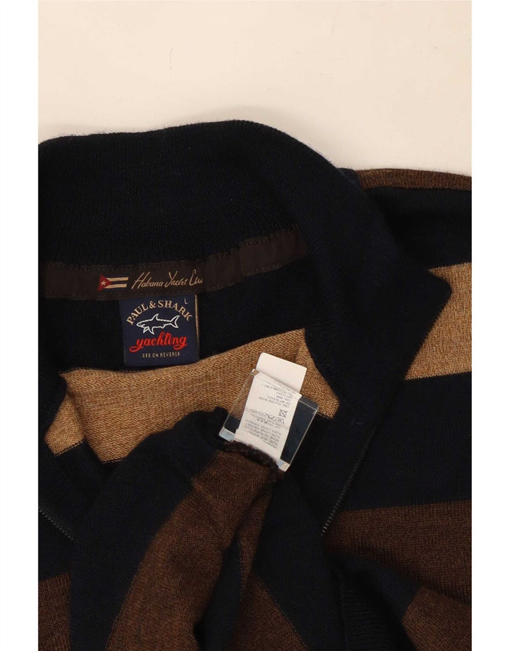 Paul & Shark Mens Yachting Zip Neck Jumper Sweater Large Multicoloured