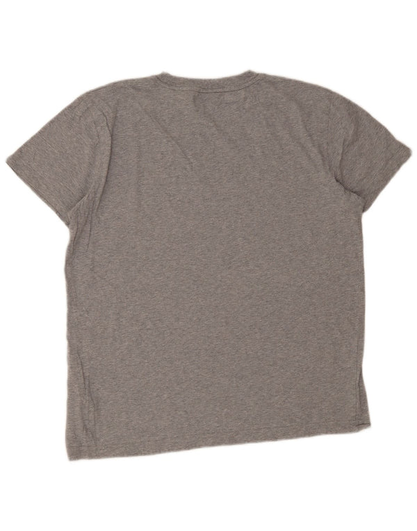 Gant Mens Graphic T-Shirt Top Large Grey Cotton