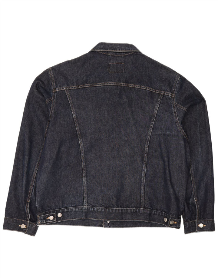 RIFLE Mens Denim Jacket UK 44 2XL Blue Cotton