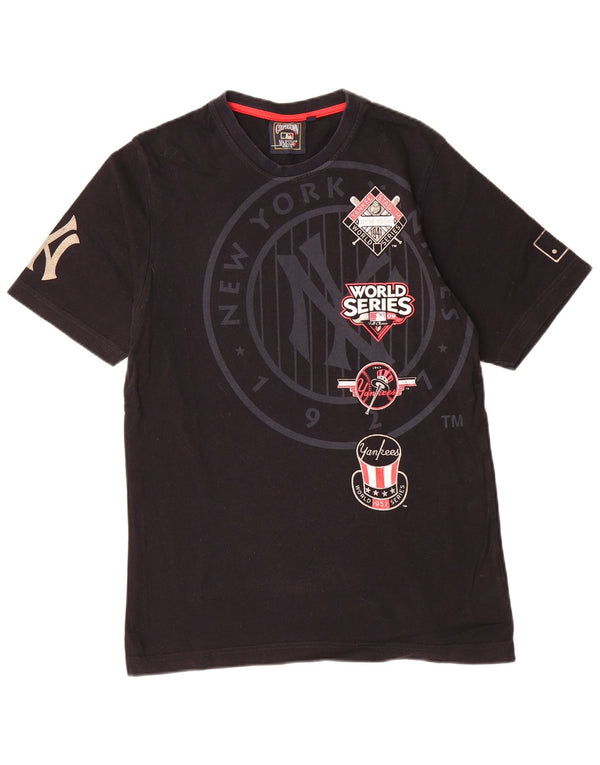 Majestic Mens New York Yankees Graphic T-Shirt Top Medium Black Cotton