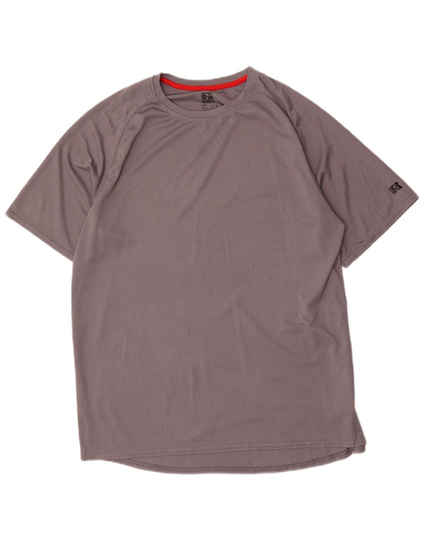 RUSSELL ATHLETIC Mens T-Shirt Top XL Grey Polyester