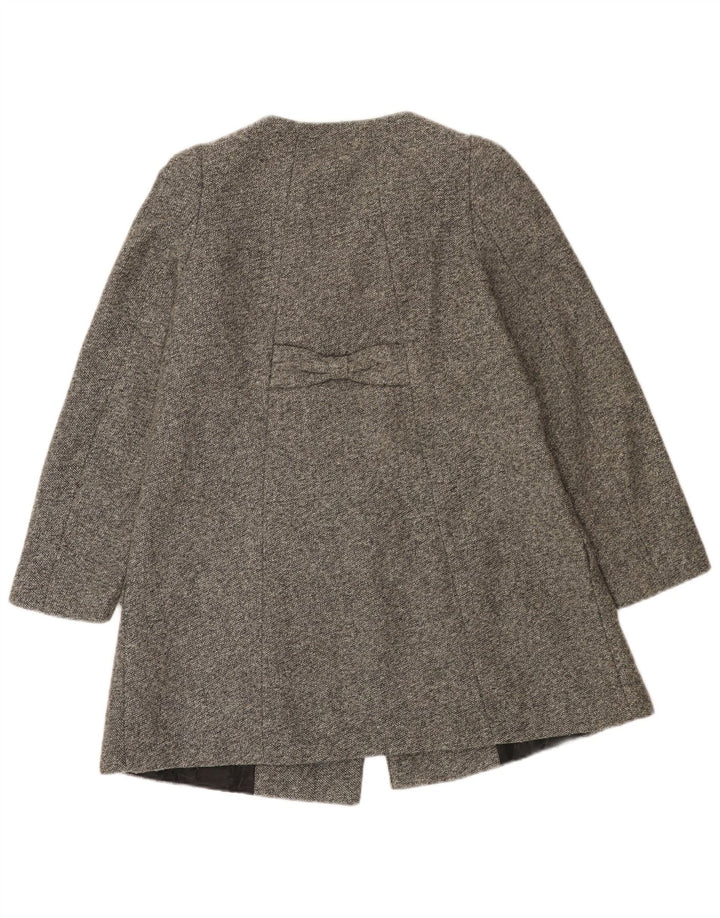 Zara Womens Double Breasted Coat UK 8 Small Grey Polyester