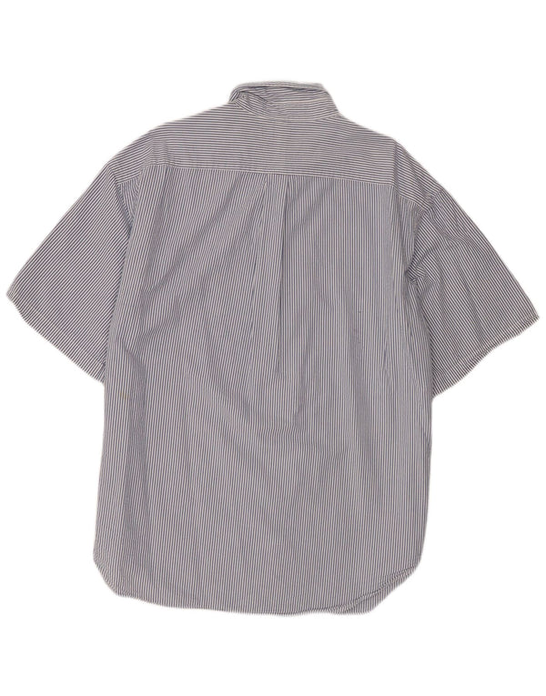 Ralph Lauren Mens Short Sleeve Classic Fit Shirt 2XL Blue Pinstripe Cotton