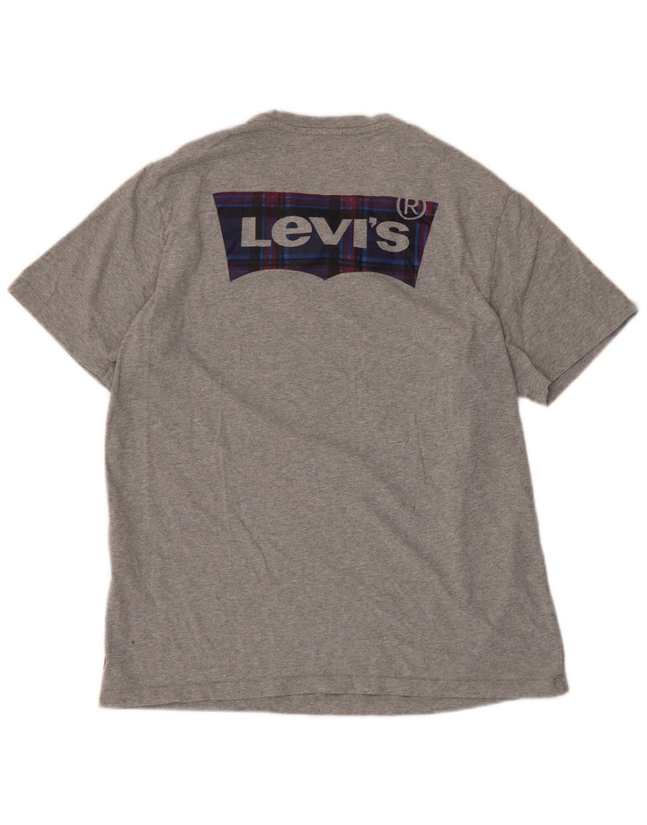 Levi's Mens Graphic T-Shirt Top Medium Grey Flecked Cotton