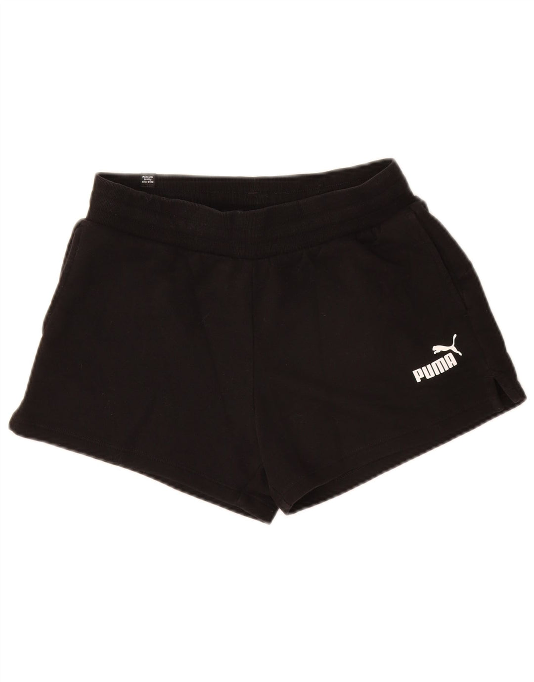 Puma Womens Sport Shorts UK 8 Small  Black Cotton