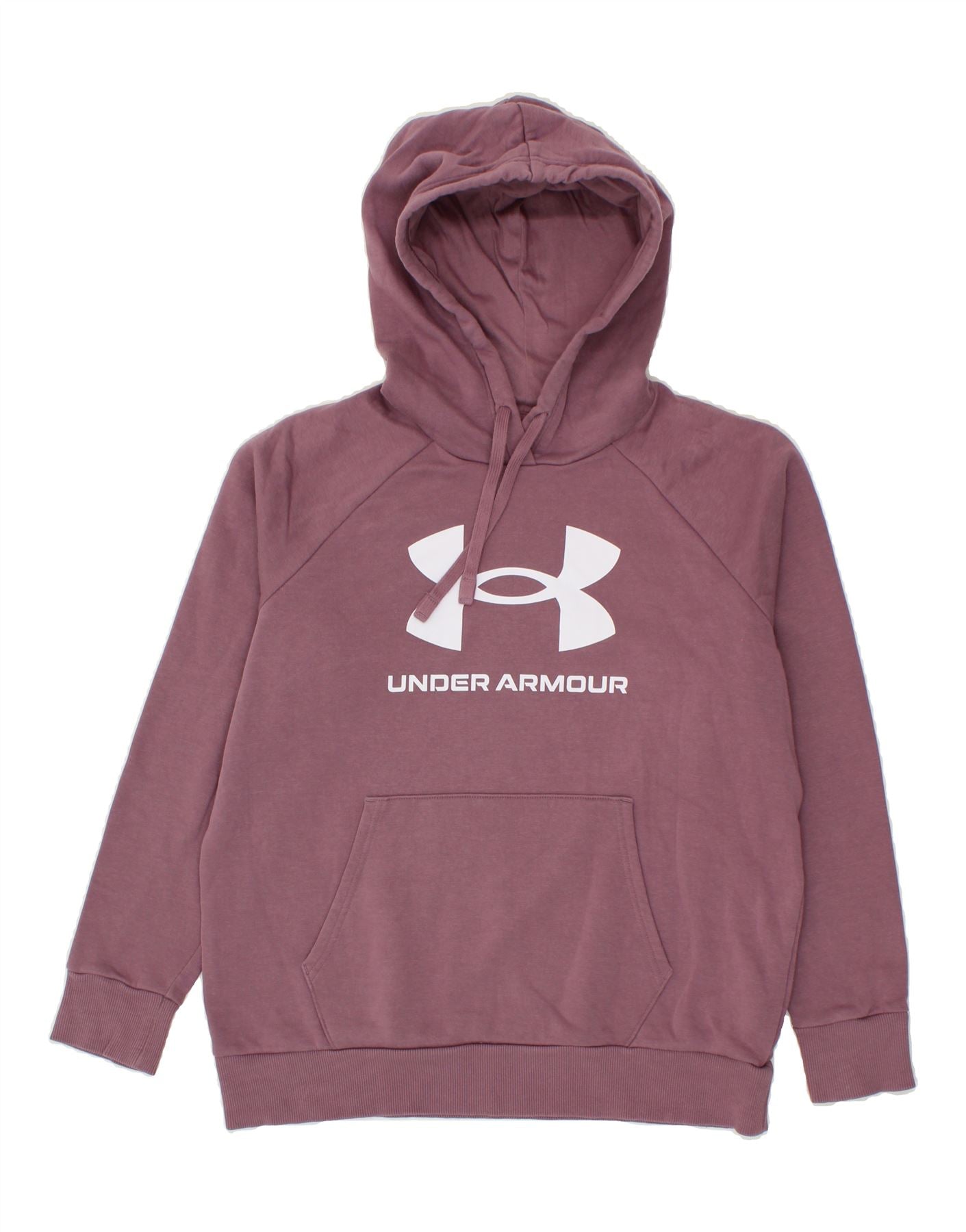 UNDER ARMOUR Felpa con cappuccio oversize con grafica da donna UK 10 Small Viola