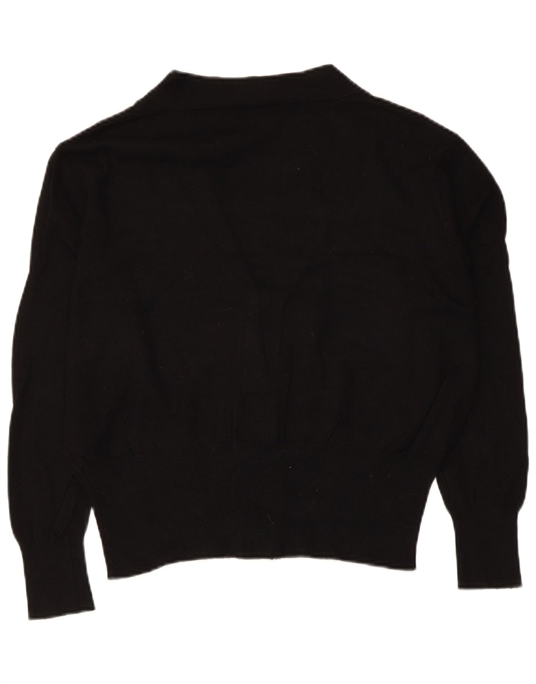 ZARA Womens Crop Cardigan Sweater UK 14 Medium Black