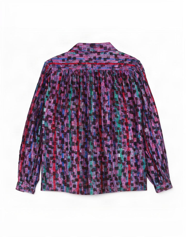 Elsie Whiteley Womens Shirt Blouse UK 16 Large Multicoloured Geometric