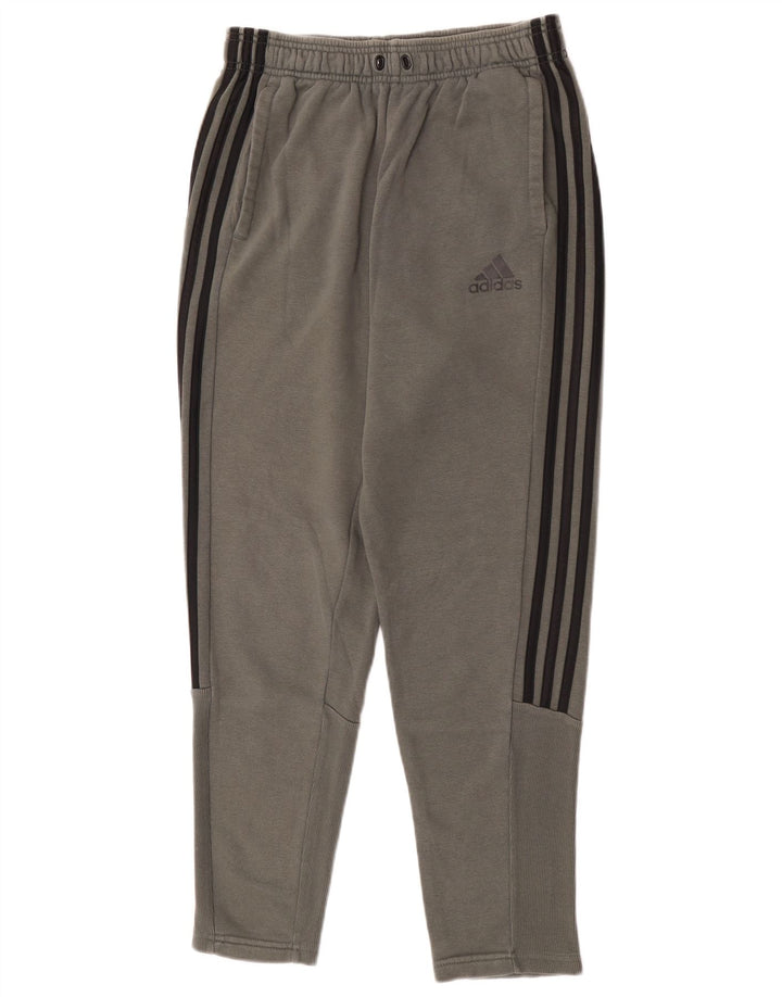 Adidas Mens Tracksuit Trousers Medium Grey Cotton