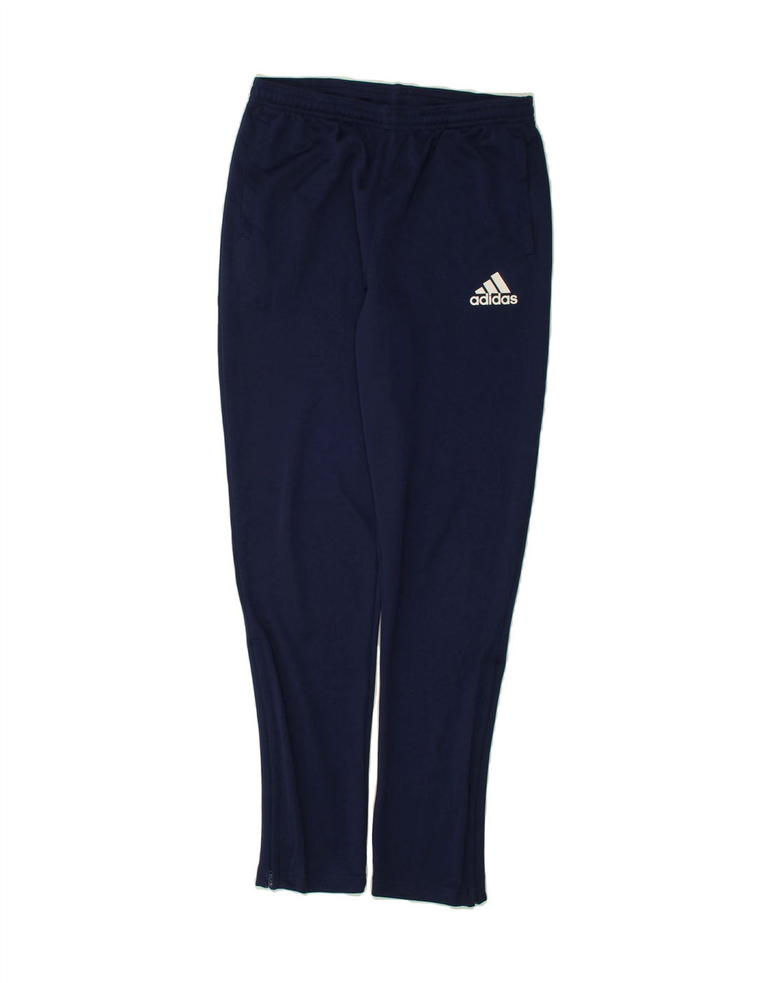 ADIDAS Boys Climalite Tracksuit Trousers 13-14 Years Navy Blue Polyester Vintage Adidas and Second-Hand Adidas from Messina Hembry 