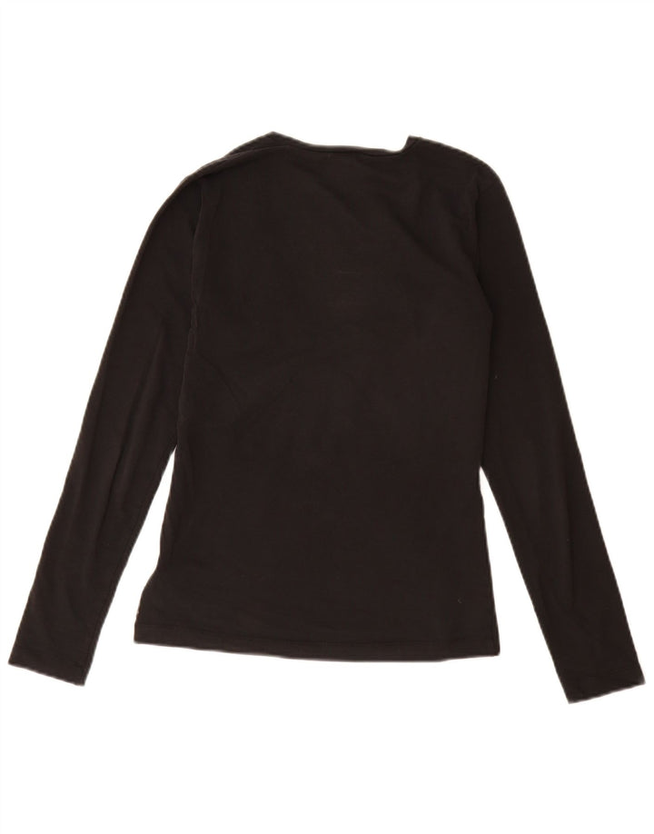 Armani Jeans Womens Top Long Sleeve EU 38 Medium Black Cotton