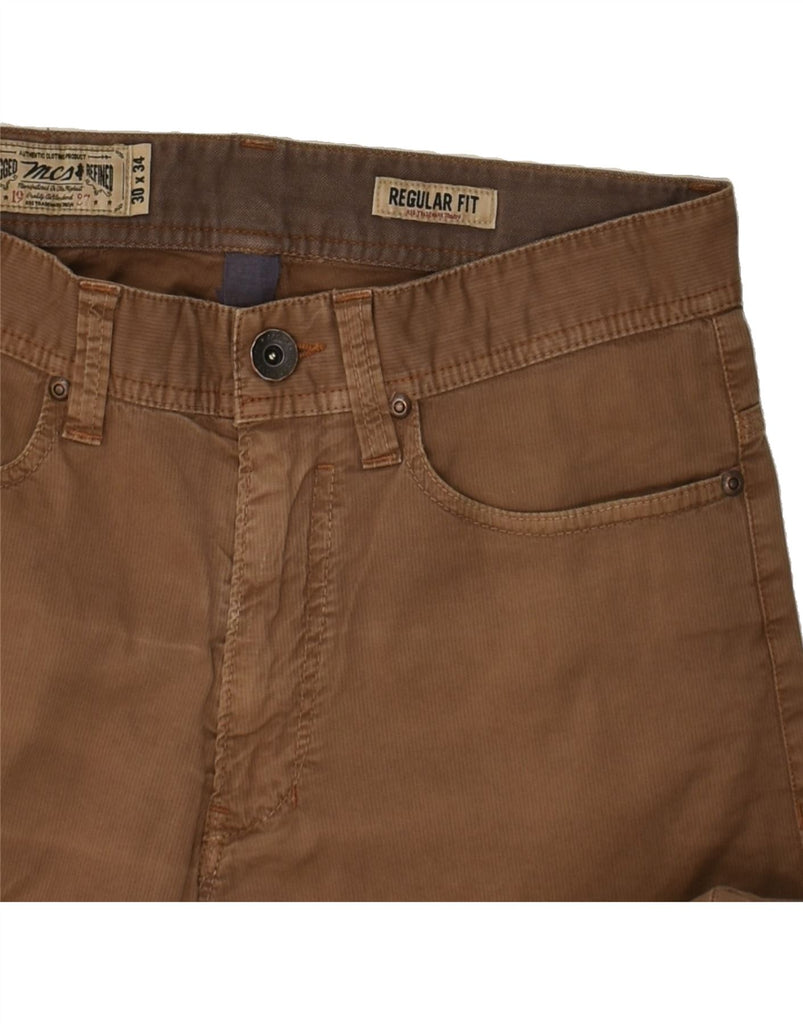 MARLBORO CLASSICS Mens Regular Fit Casual Trousers W30 L27 Brown Cotton | Vintage Marlboro Classics | Thrift | Second-Hand Marlboro Classics | Used Clothing | Messina Hembry 