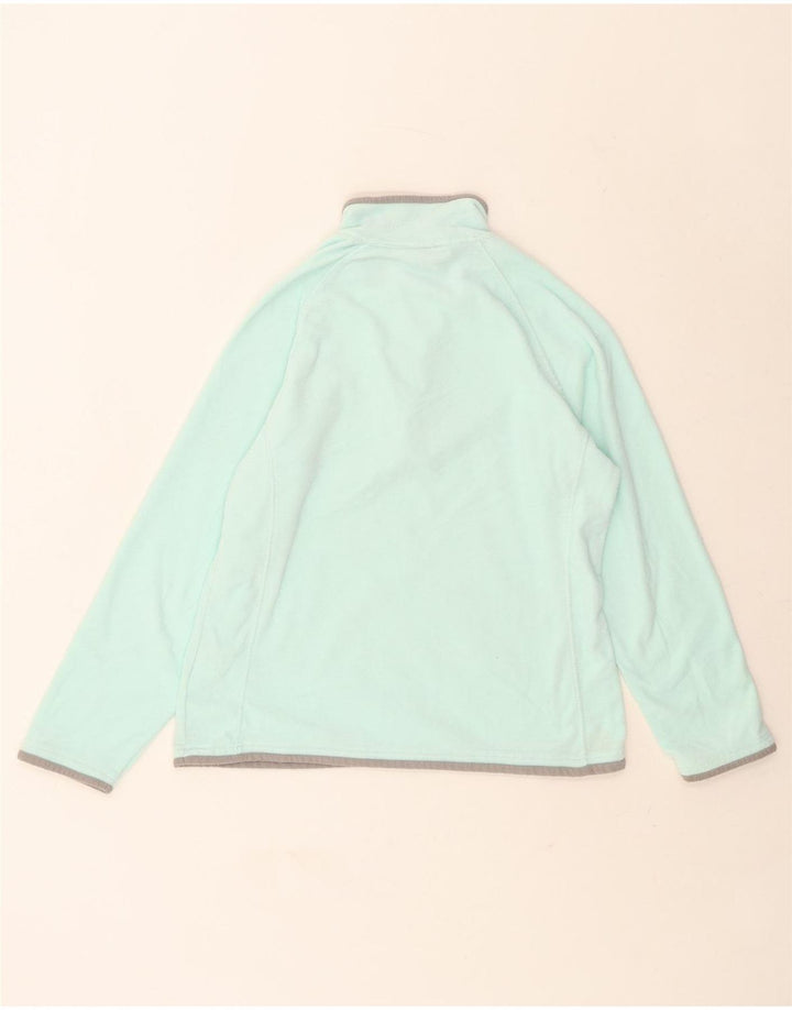 MOUNTAIN WAREHOUSE Womens Zip Neck Fleece Jumper UK 12 Medium Turquoise Vintage Mountain Warehouse and Second-Hand Mountain Warehouse from Messina Hembry 