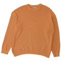 Zara Mens Crew Neck Jumper Sweater Large Orange Cotton
