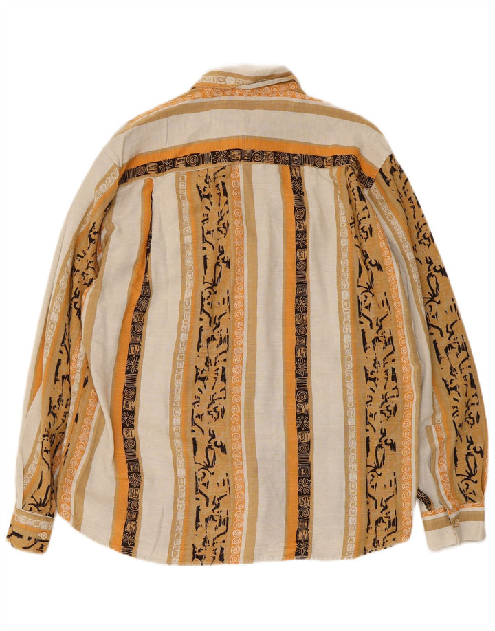 Vintage Mens Shirt Small Multicoloured Striped Cotton