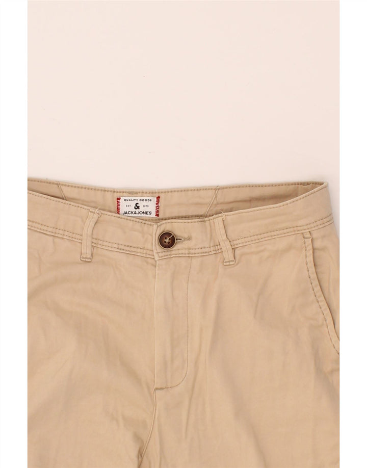 JACK & JONES Mens Slim Chino Trousers W30 L32 Beige Cotton Vintage Jack & Jones and Second-Hand Jack & Jones from Messina Hembry 