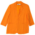 Zara Womens Oversized 2 Button Blazer Jacket UK 10 Small Orange Viscose